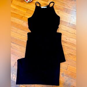 Long black tank dress